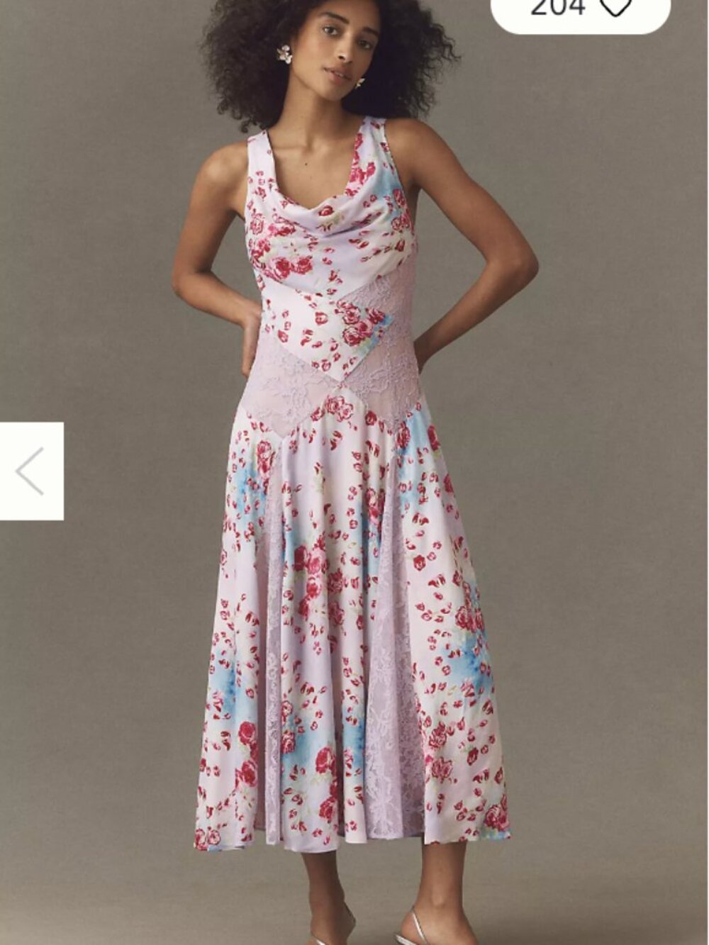 NWT Anthropologie BHLDN Cowl-Neck Maxi Dress/Original Price $328